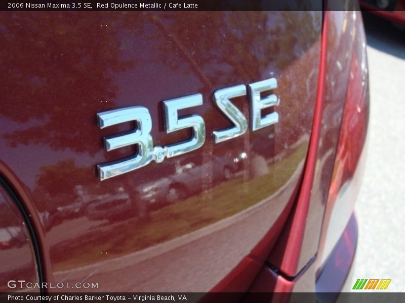 Red Opulence Metallic / Cafe Latte 2006 Nissan Maxima 3.5 SE