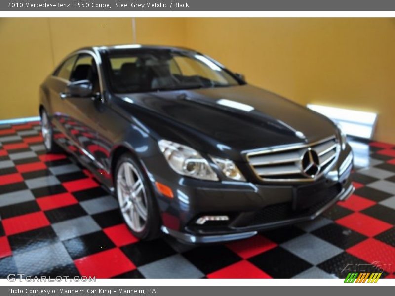 Steel Grey Metallic / Black 2010 Mercedes-Benz E 550 Coupe