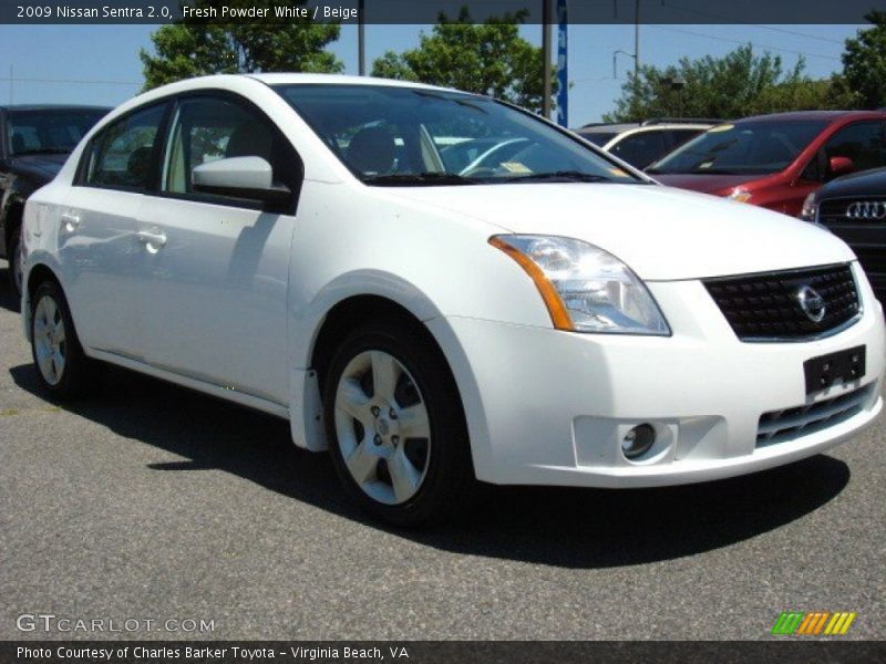 Fresh Powder White / Beige 2009 Nissan Sentra 2.0