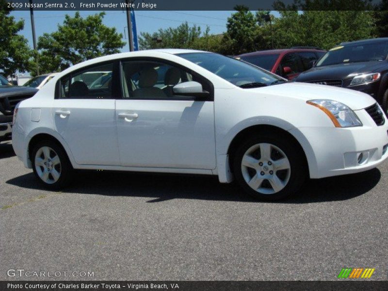 Fresh Powder White / Beige 2009 Nissan Sentra 2.0