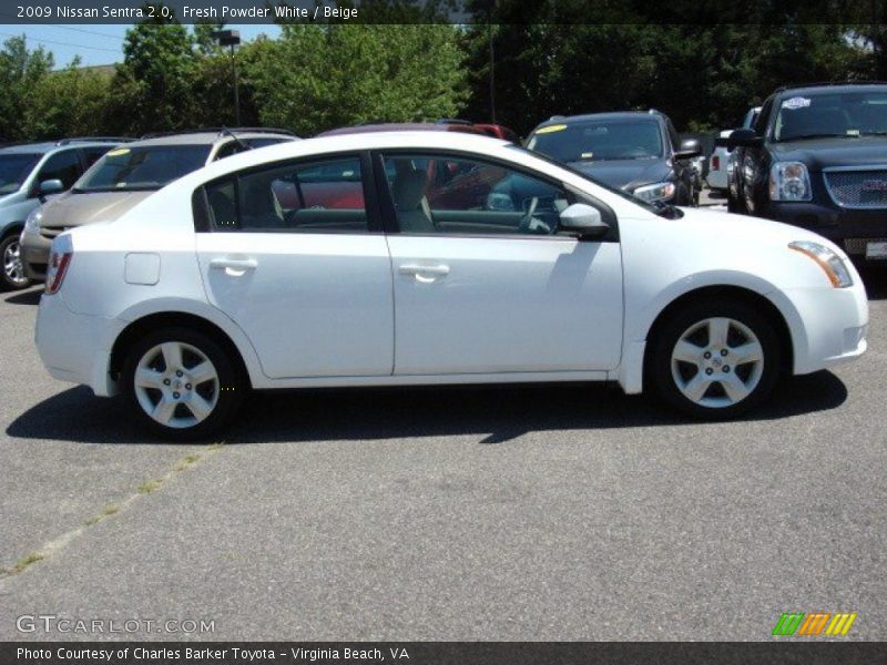 Fresh Powder White / Beige 2009 Nissan Sentra 2.0