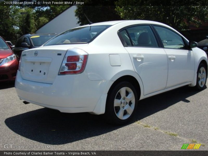 Fresh Powder White / Beige 2009 Nissan Sentra 2.0