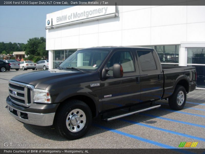 Dark Stone Metallic / Tan 2006 Ford F250 Super Duty XLT Crew Cab
