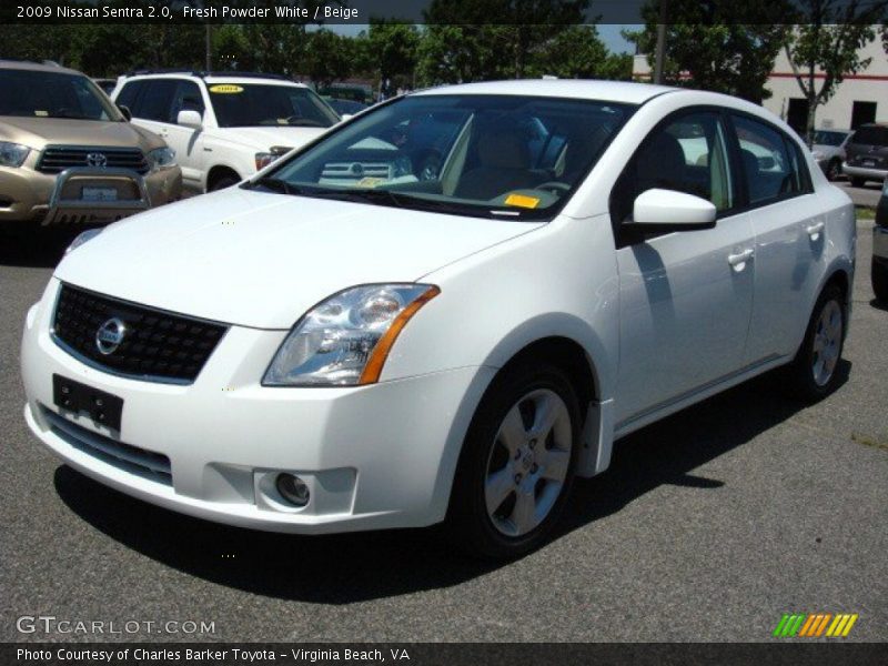 Fresh Powder White / Beige 2009 Nissan Sentra 2.0