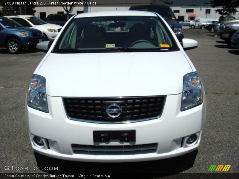 Fresh Powder White / Beige 2009 Nissan Sentra 2.0