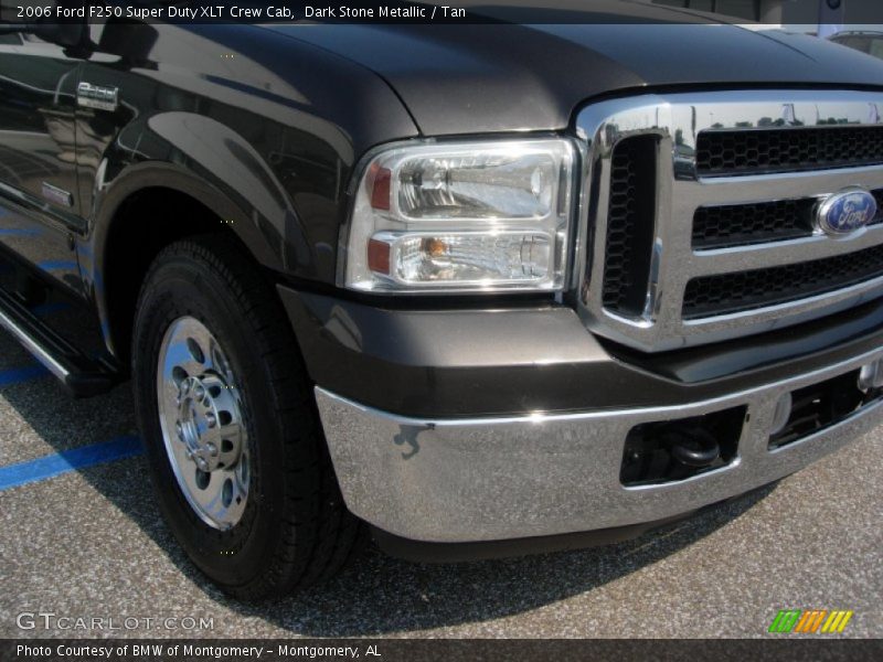 Dark Stone Metallic / Tan 2006 Ford F250 Super Duty XLT Crew Cab
