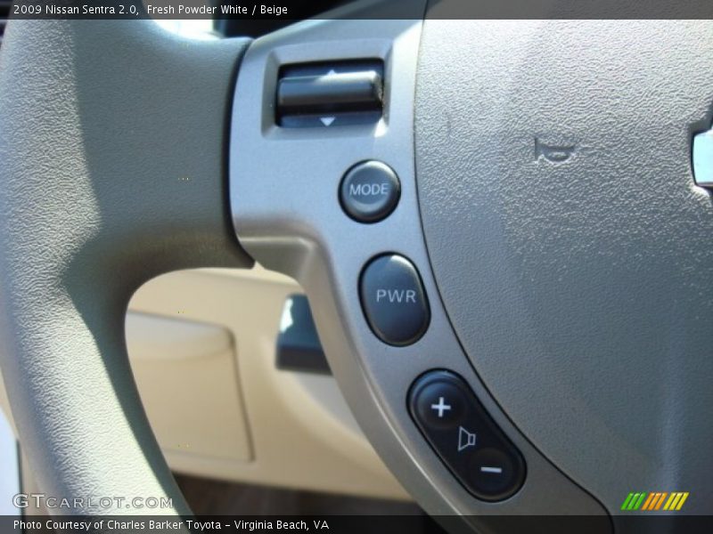 Fresh Powder White / Beige 2009 Nissan Sentra 2.0