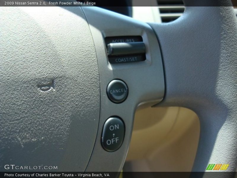 Fresh Powder White / Beige 2009 Nissan Sentra 2.0