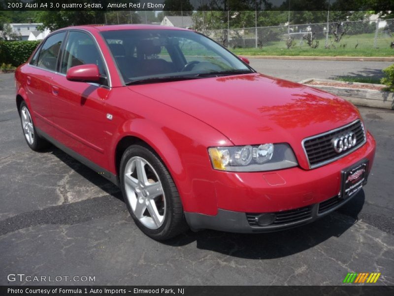 Amulet Red / Ebony 2003 Audi A4 3.0 quattro Sedan