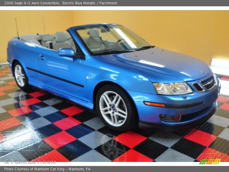 Electric Blue Metallic / Parchment 2006 Saab 9-3 Aero Convertible