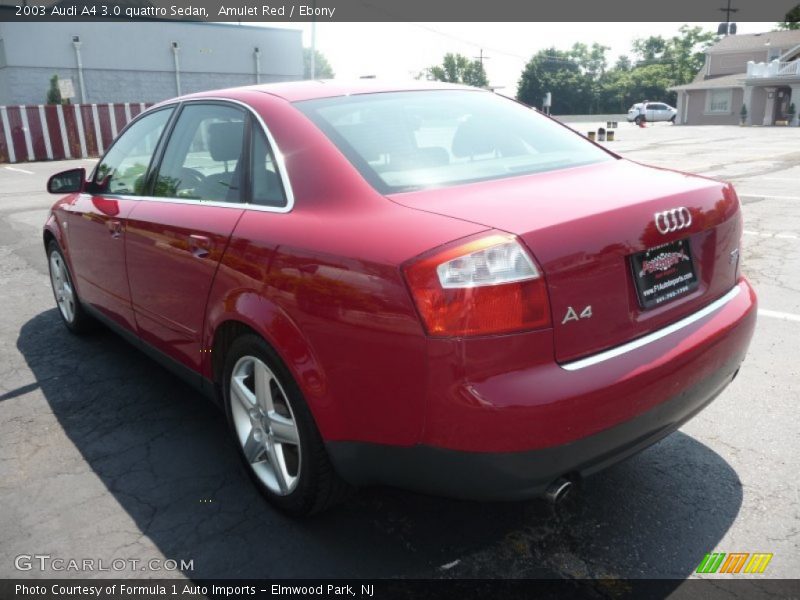 Amulet Red / Ebony 2003 Audi A4 3.0 quattro Sedan