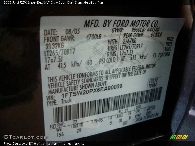 Dark Stone Metallic / Tan 2006 Ford F250 Super Duty XLT Crew Cab