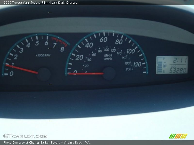 Flint Mica / Dark Charcoal 2009 Toyota Yaris Sedan