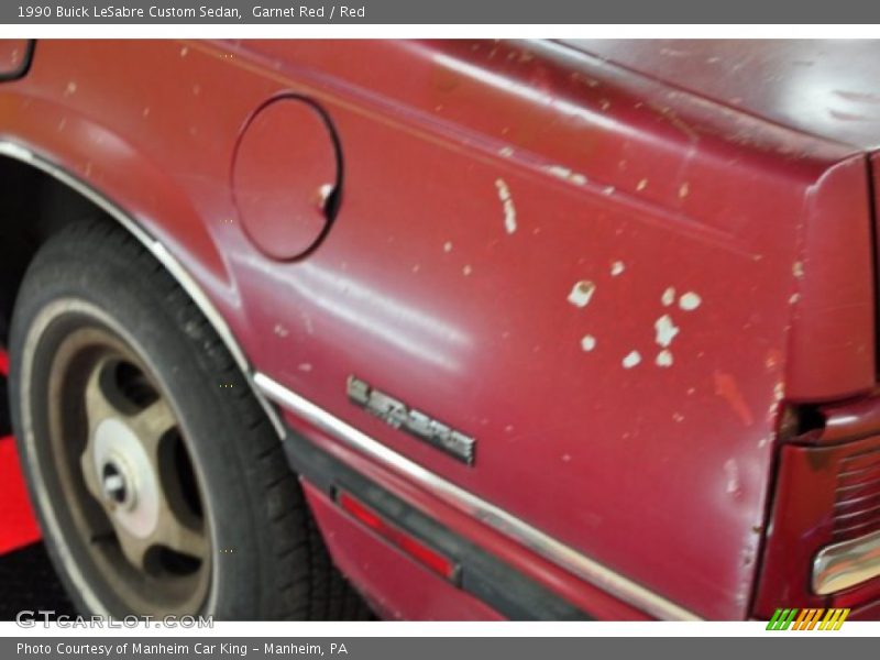 Garnet Red / Red 1990 Buick LeSabre Custom Sedan