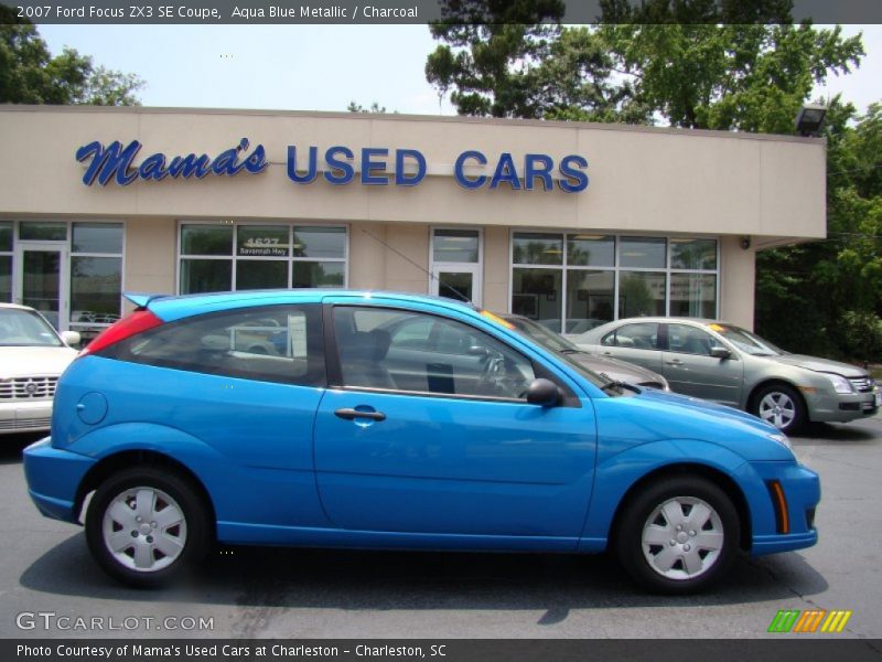 Aqua Blue Metallic / Charcoal 2007 Ford Focus ZX3 SE Coupe