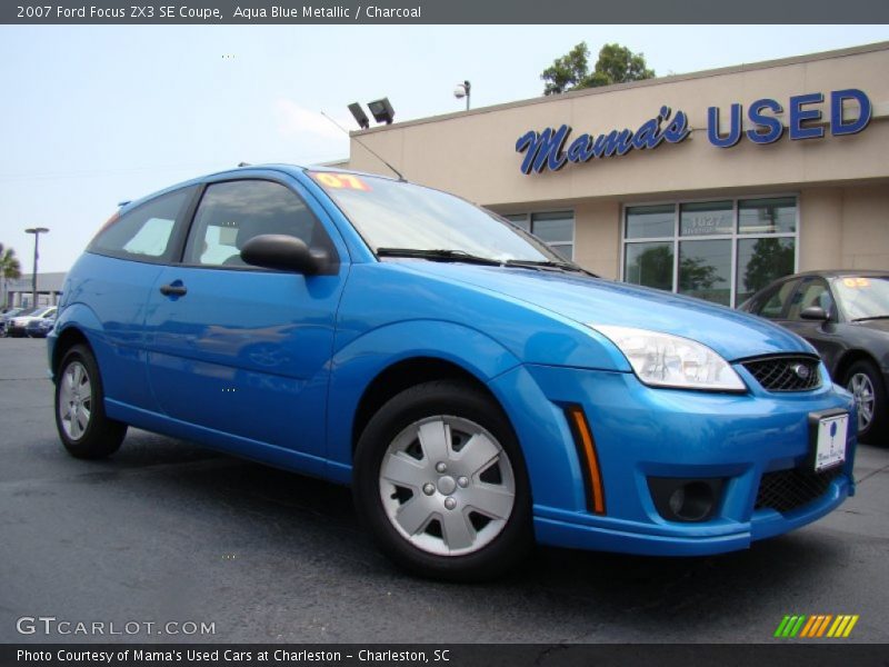 Aqua Blue Metallic / Charcoal 2007 Ford Focus ZX3 SE Coupe
