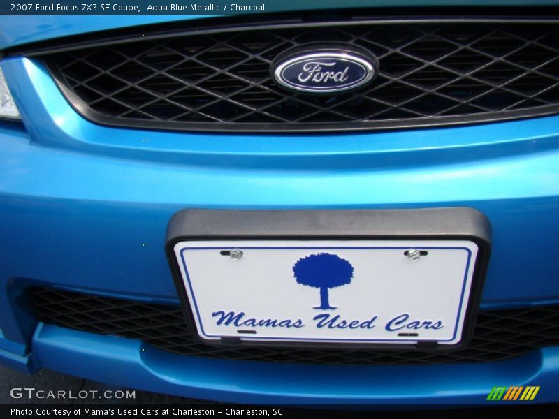 Aqua Blue Metallic / Charcoal 2007 Ford Focus ZX3 SE Coupe