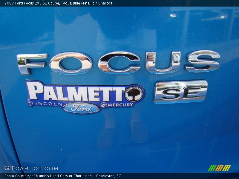 Aqua Blue Metallic / Charcoal 2007 Ford Focus ZX3 SE Coupe