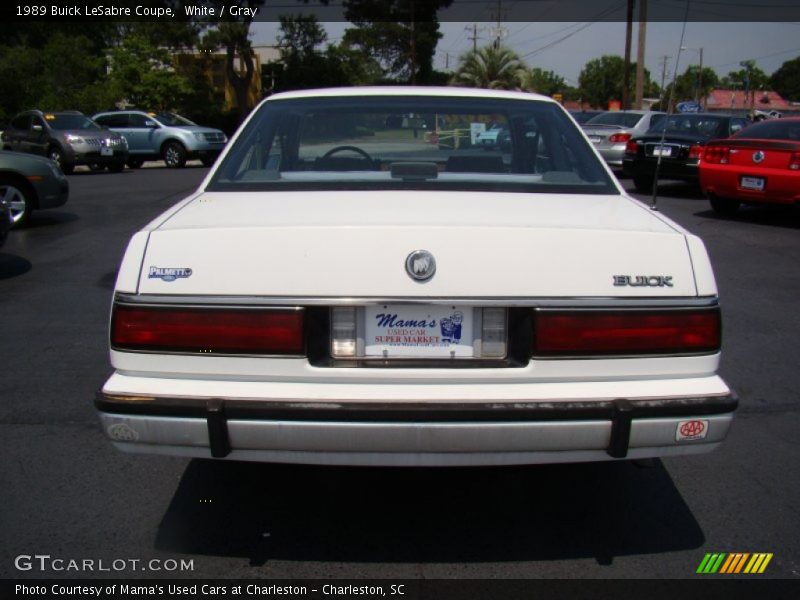 White / Gray 1989 Buick LeSabre Coupe