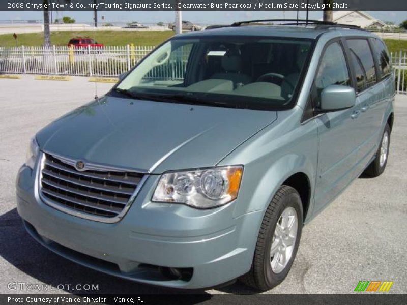 Clearwater Blue Pearlcoat / Medium Slate Gray/Light Shale 2008 Chrysler Town & Country Touring Signature Series