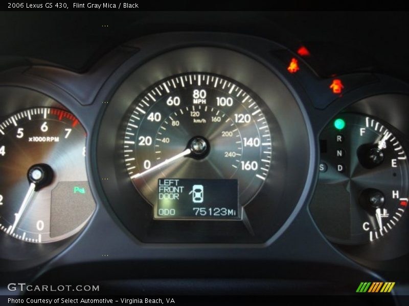 Flint Gray Mica / Black 2006 Lexus GS 430
