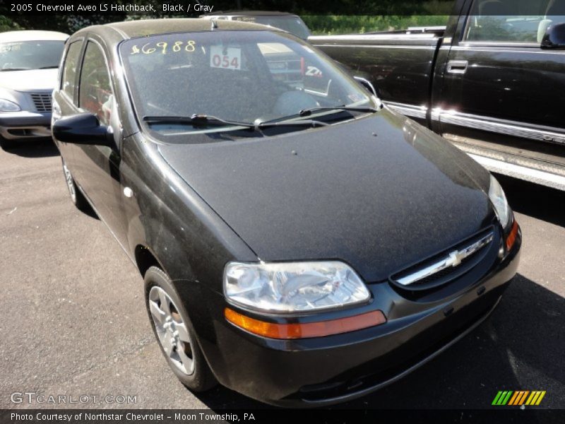 Black / Gray 2005 Chevrolet Aveo LS Hatchback