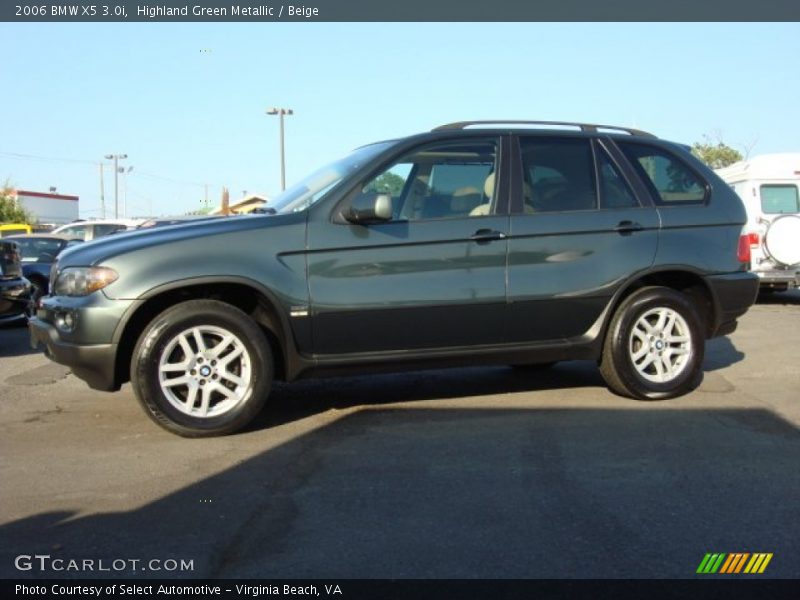 Highland Green Metallic / Beige 2006 BMW X5 3.0i