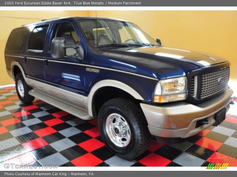 True Blue Metallic / Medium Parchment 2003 Ford Excursion Eddie Bauer 4x4