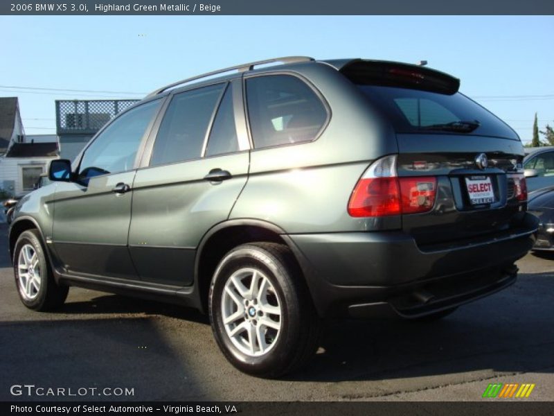 Highland Green Metallic / Beige 2006 BMW X5 3.0i
