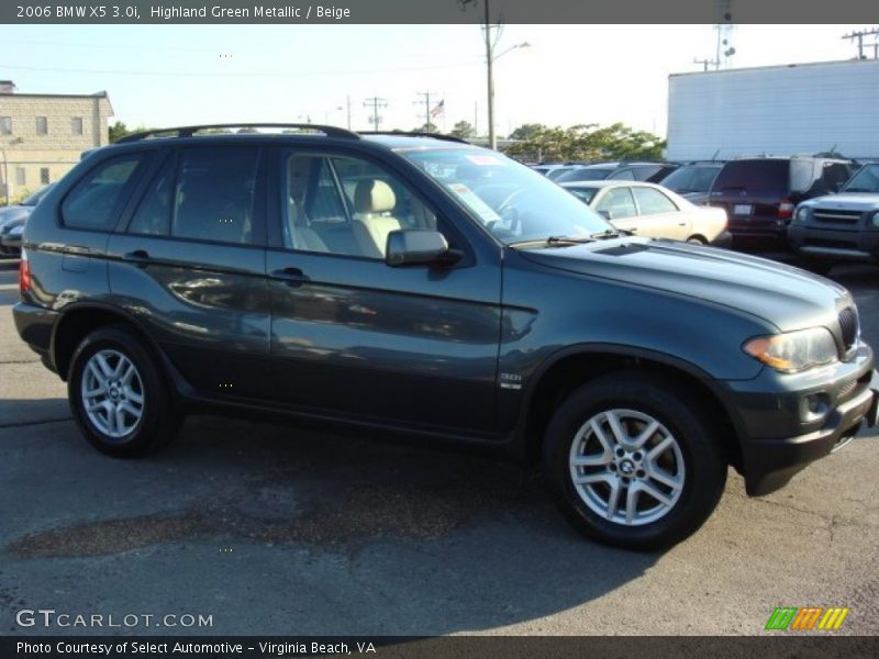 Highland Green Metallic / Beige 2006 BMW X5 3.0i