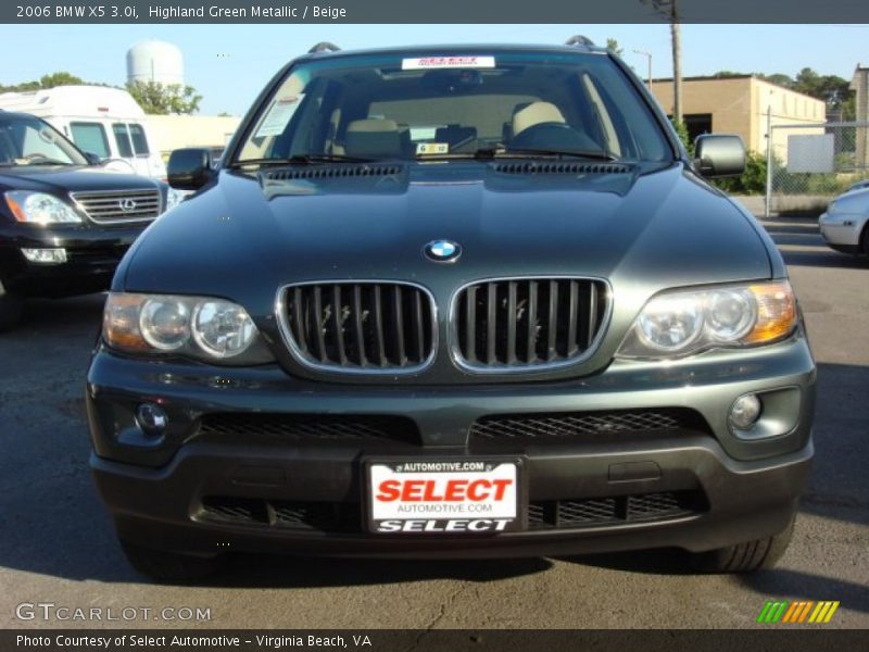 Highland Green Metallic / Beige 2006 BMW X5 3.0i