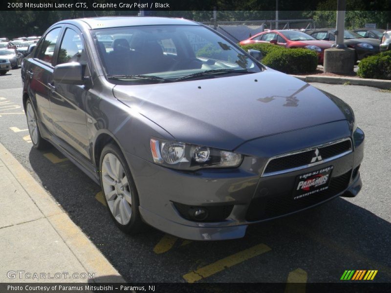Graphite Gray Pearl / Black 2008 Mitsubishi Lancer GTS