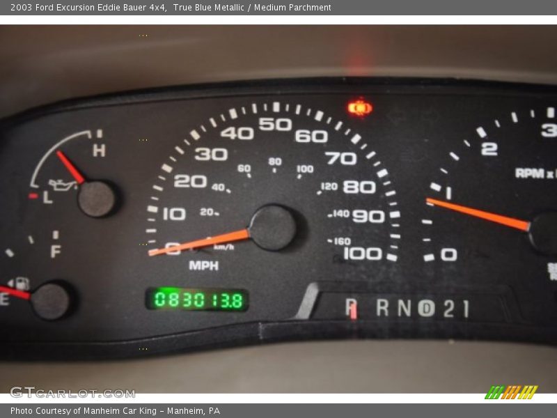 True Blue Metallic / Medium Parchment 2003 Ford Excursion Eddie Bauer 4x4