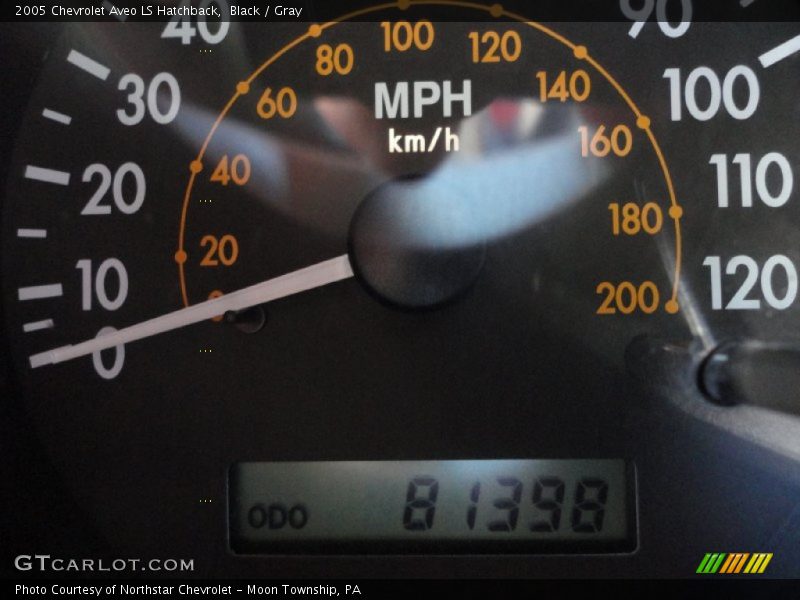 Black / Gray 2005 Chevrolet Aveo LS Hatchback