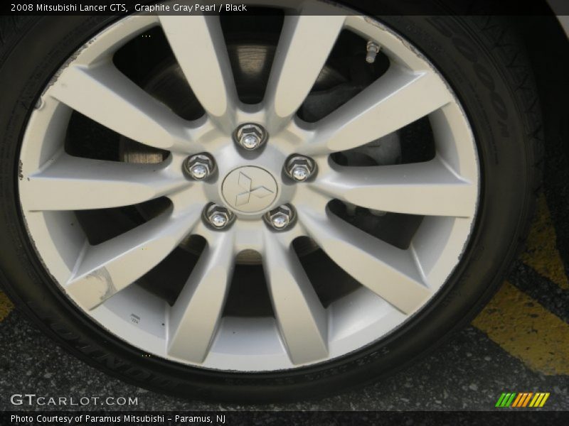 Graphite Gray Pearl / Black 2008 Mitsubishi Lancer GTS