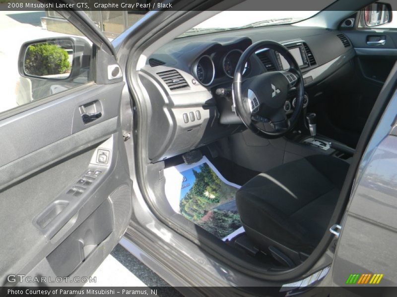 Graphite Gray Pearl / Black 2008 Mitsubishi Lancer GTS