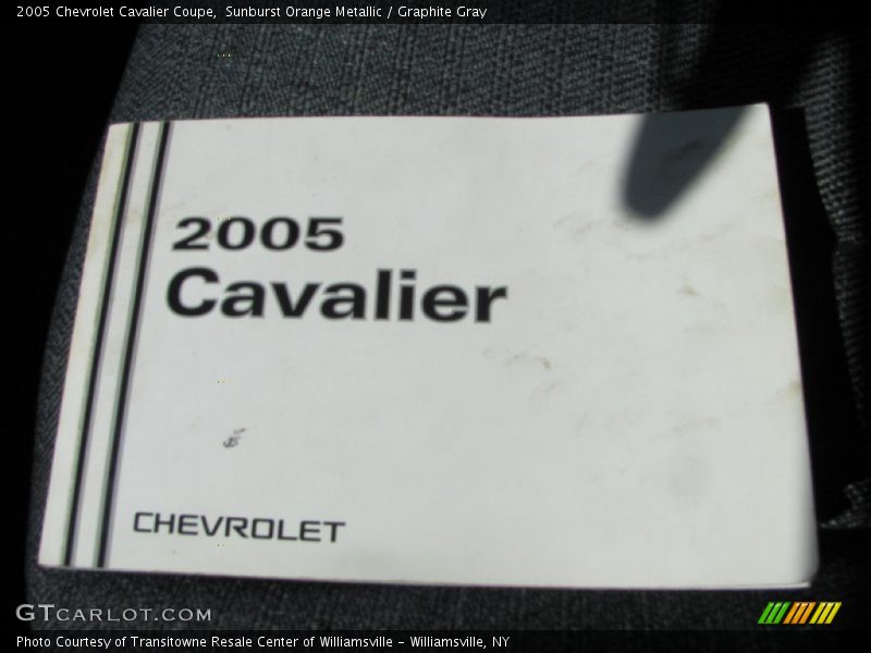 Sunburst Orange Metallic / Graphite Gray 2005 Chevrolet Cavalier Coupe