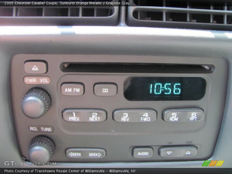 Sunburst Orange Metallic / Graphite Gray 2005 Chevrolet Cavalier Coupe