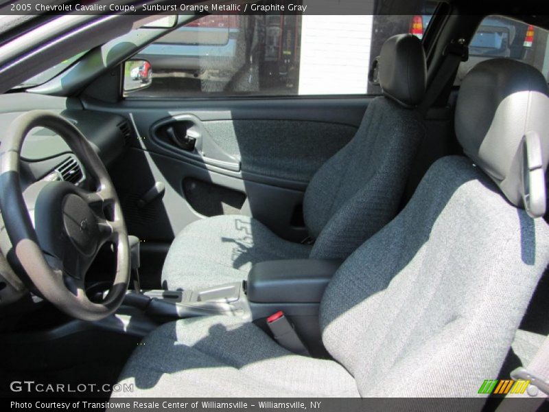 Sunburst Orange Metallic / Graphite Gray 2005 Chevrolet Cavalier Coupe