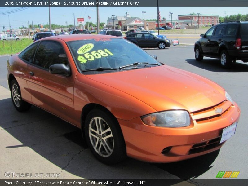 Sunburst Orange Metallic / Graphite Gray 2005 Chevrolet Cavalier Coupe
