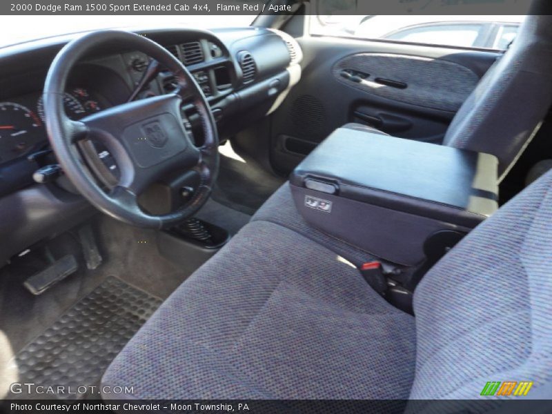 Flame Red / Agate 2000 Dodge Ram 1500 Sport Extended Cab 4x4