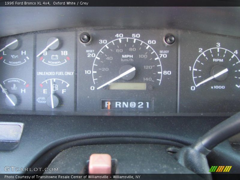  1996 Bronco XL 4x4 XL 4x4 Gauges