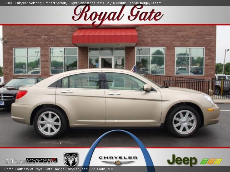 Light Sandstone Metallic / Medium Pebble Beige/Cream 2008 Chrysler Sebring Limited Sedan