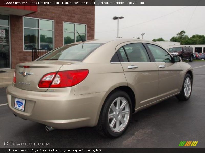 Light Sandstone Metallic / Medium Pebble Beige/Cream 2008 Chrysler Sebring Limited Sedan