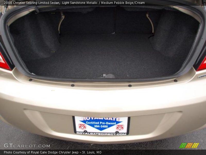 Light Sandstone Metallic / Medium Pebble Beige/Cream 2008 Chrysler Sebring Limited Sedan