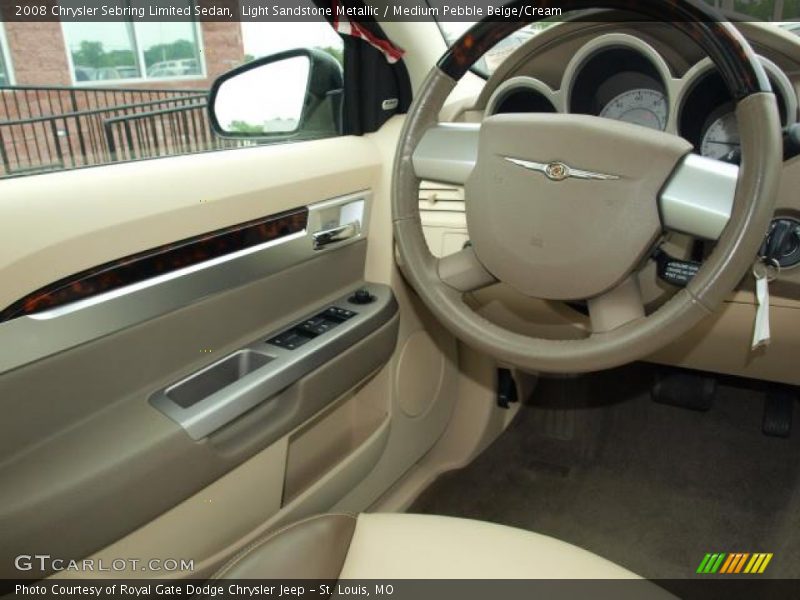 Light Sandstone Metallic / Medium Pebble Beige/Cream 2008 Chrysler Sebring Limited Sedan