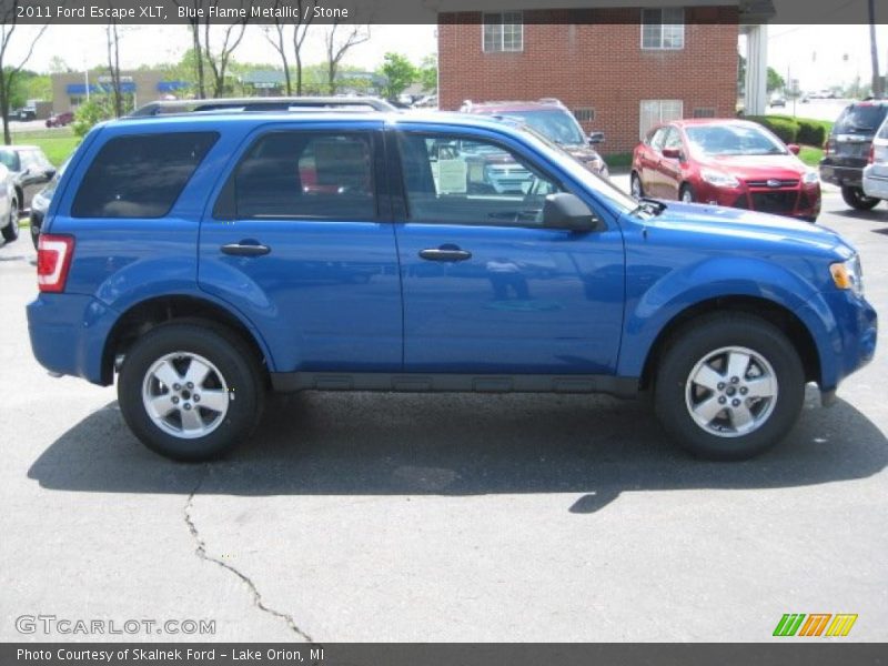 Blue Flame Metallic / Stone 2011 Ford Escape XLT