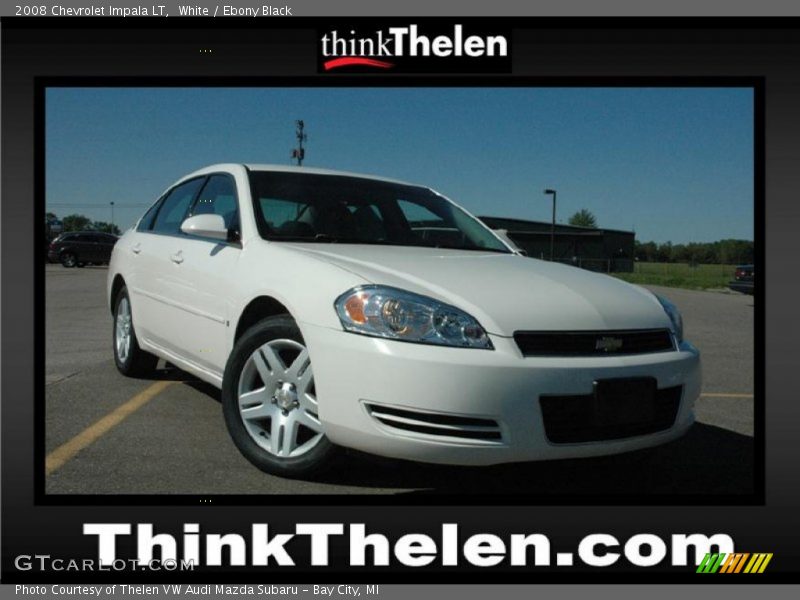 White / Ebony Black 2008 Chevrolet Impala LT