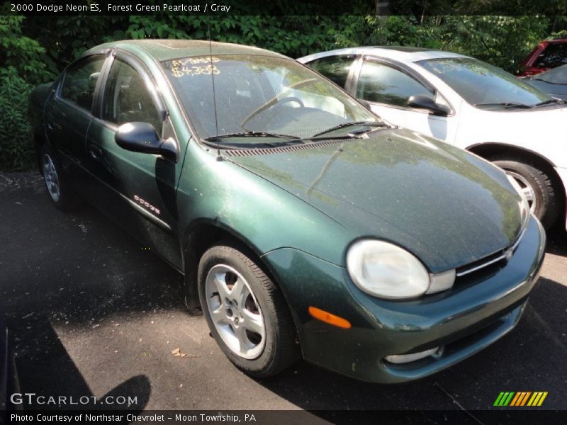 Forest Green Pearlcoat / Gray 2000 Dodge Neon ES