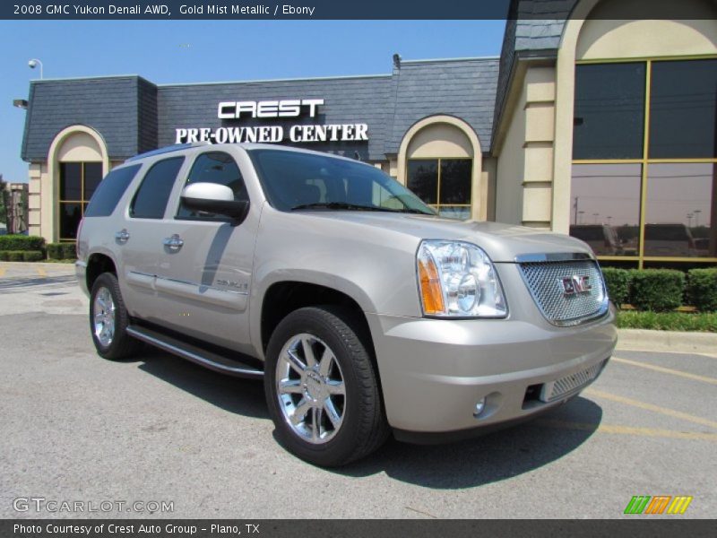 Gold Mist Metallic / Ebony 2008 GMC Yukon Denali AWD
